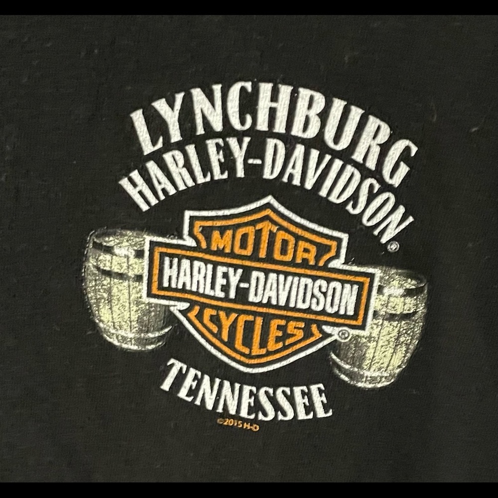 Harley Davidson Lynchburg Tennessee label T-Shirt. Size large - Picture 2 of 11